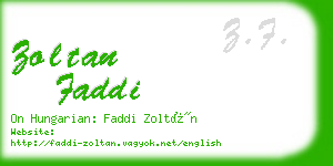 zoltan faddi business card
